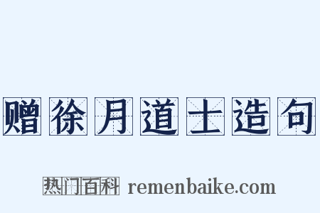 赠徐月道士造句是什么意思的图片